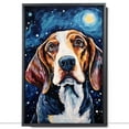 thumbnail image 2 of Thuan Treeing Walker Coonhound Dog Art Van Gogh-Inspired - Contemporary Abstract Modern Dog Wall Decor - Dog Painting Canvas Canvas Print 11x17 inches Unframed, 2 of 6