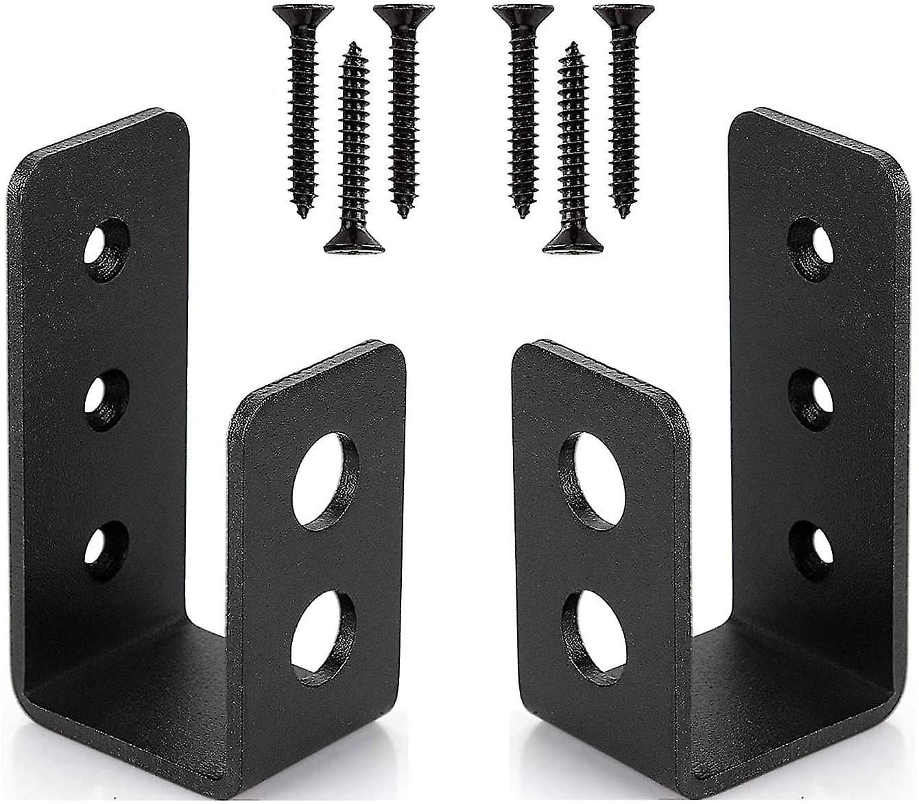 Lot De 2 Supports De Fixation D'angle En U Pour Porte - Angle En U Réglable - Supports De Serrure De Sécurité - Pinces Pour Portes Intérieures Et Extérieures