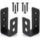 thumbnail image 1 of 2 Pack Heavy Duty Steel Door Brackets For 2x4 Door, U-shape Security Bar, 1 of 3