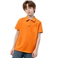 thumbnail image 3 of Little Boys Polo Shirts Orange Shirt for Boys Tee Tops Clothes Boys Short Sleeve Polo Shirts Shirts for Boys 5-6 Years, 3 of 3