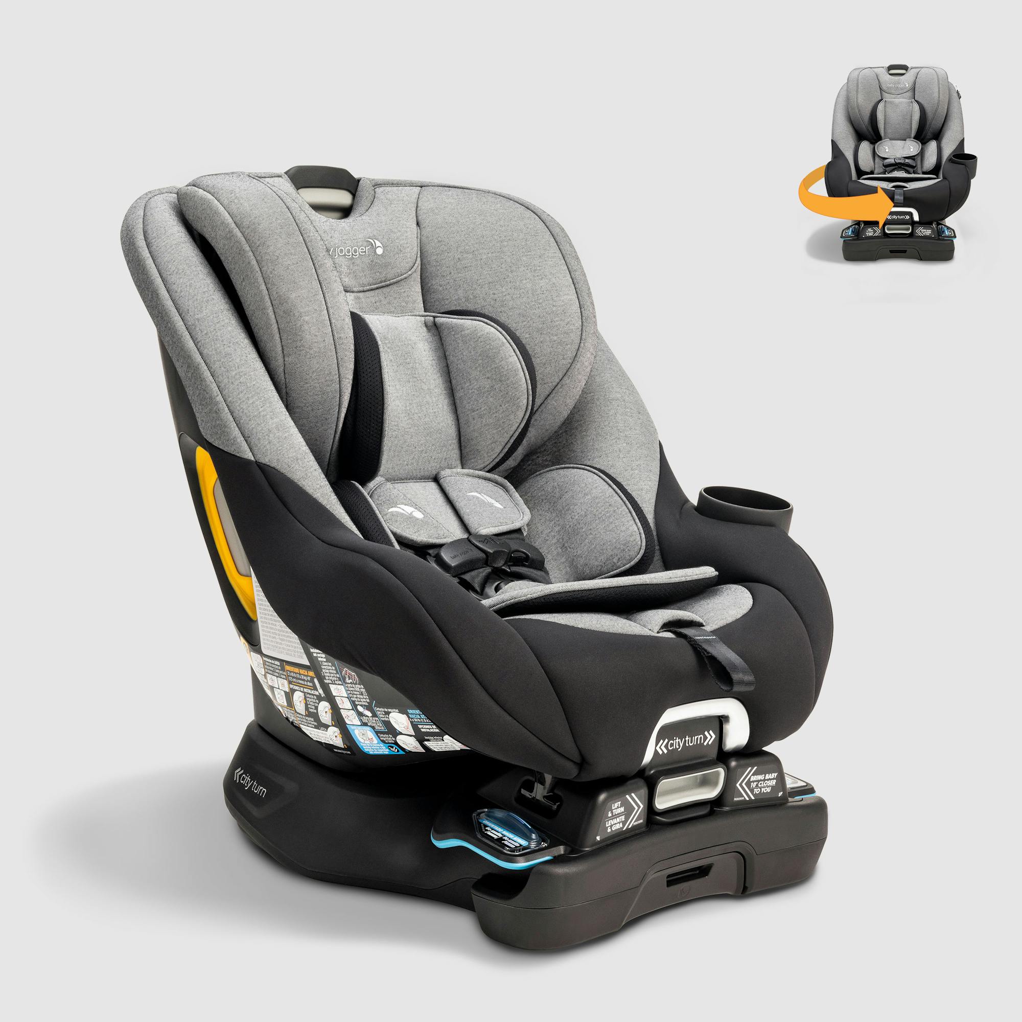 Baby Jogger city turn Rotating Convertible Car Seat, Onyx Black