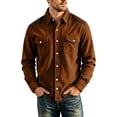 thumbnail image 5 of LONKITO Shirt Jackets for Men Corduroy Casual Button Down Shirts Jacket with Pockets Fall Clothes, 5 of 8