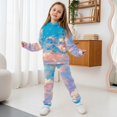 thumbnail image 4 of Uorisanigo 2 Pack Graphic Printed Long Sleeve Pullover Floral Baby Dragon Hoodie Sweatshirt and Sweatpants Outfit Set of 2, Fall Winter Clothing Set for Boys Girls, 4 of 7