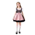 thumbnail image 2 of Kids Lace Maid Oktoberfest Costume Dress, Short Sleeve Girls Summer Festival Casual Apparel Dresses for Little Girls 3-11 Years Pink 3-4 Years, 2 of 9