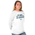 thumbnail image 3 of US Air Force My Hero Airman Daughter Unisex Plus Size Long Sleeve Shirt Brisco Brands 3X, 3 of 5