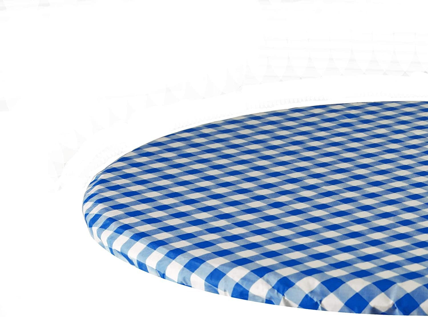 Sorfey Indoor/Outdoor Vinyl Fitted Tablecloth Cover, Checkered Design