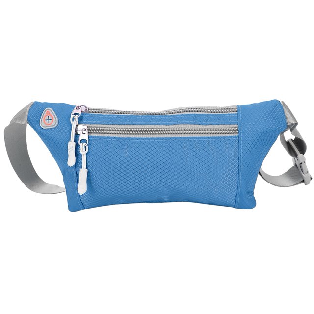 Riñonera deportiva para exteriores azul compacta y multifuncional para correr y andar en bicicleta