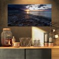thumbnail image 1 of Gloomy Sea Coast au Lever du Soleil - Art Moderne sur Toile, 1 of 3