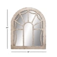 thumbnail image 3 of DecMode 36" x 44" Beige Window Pane Inspired Wall Mirror with Arched Top, 3 of 13