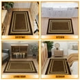 thumbnail image 4 of Ottomanson Border Area Rug 3'3" x 4'7" - Non Slip Low Pile Carpet, Dark Brown, 4 of 11