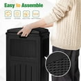 thumbnail image 3 of 30 Gallon Trash Can, Resin Outdoor Garbage Can with Lid, Waterproof Hideaway Patio Waste Bins for Outside Use (Black), 3 of 7