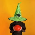 thumbnail image 3 of Hwkond Halloween Witch Hats, Halloween Hat Children Adult Party Dance Up Witch Hat,Green, 3 of 8