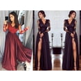 thumbnail image 4 of Elegant Women Sexy Lace Sleeve Maxi Dress Evening Party Gowns Formal Cocktail Wedding Dress, 4 of 5