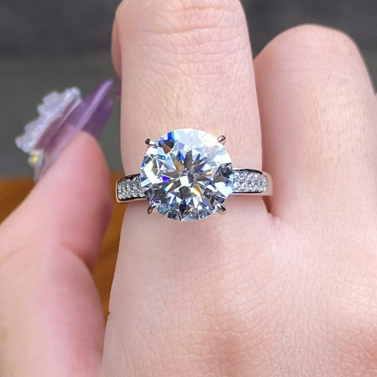 5ct Moissanite Diamond Rings for Women D Color VVS1 Engagement