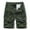 Green Cargo Shorts, variant on HOOMEUMY Men's Summer Shorts Straight Fit Workwear Army Green Multi-Pocket Cotton Stretch Outdoor Hiking Short Pants Green L