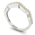 thumbnail image 2 of 0.23 ctw Wedding Band for Women - 14K White Gold Natural Morganite Stackable Eternity Ring, 2 of 6