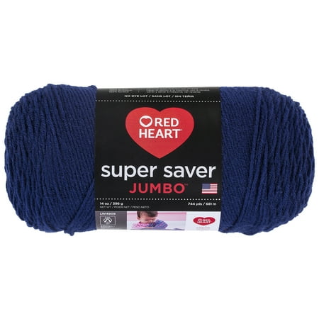 Red Heart Super Saver Acrylic Soft Navy Yarn, 1 (Best Worsted Weight Yarn For Hats)