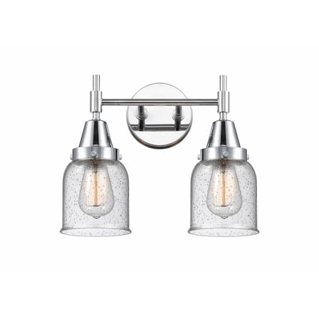 447-2W-PC-G54 Innovations Lighting Caden - 2 Light Bath Vanity-11 Inches Tall and 14 Inches Wide-Polished Chrome Finish-Seedy Glass Color