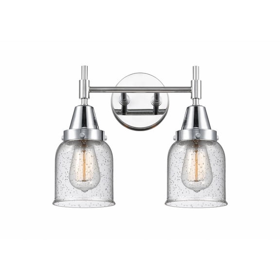 447-2W-PC-G54 Innovations Lighting Caden - 2 Light Bath Vanity-11 Inches Tall and 14 Inches Wide-Polished Chrome Finish-Seedy Glass Color
