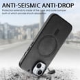 thumbnail image 6 of JTCASES for iPhone 15 Case, PU Leather Shockptoof TPU Shell Magnetic Wireless Charging  Car Mount, Anti-sacratch Shockroof Durable Slim Thin for iPhone 15, Black, 6 of 12