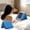 Blue-BU, variant on MMJ Reading Rest Pillow with Device Stand Adjustable Angle Pillow for Bed Sofa Home Office Use 10.2x7.9x6.9in