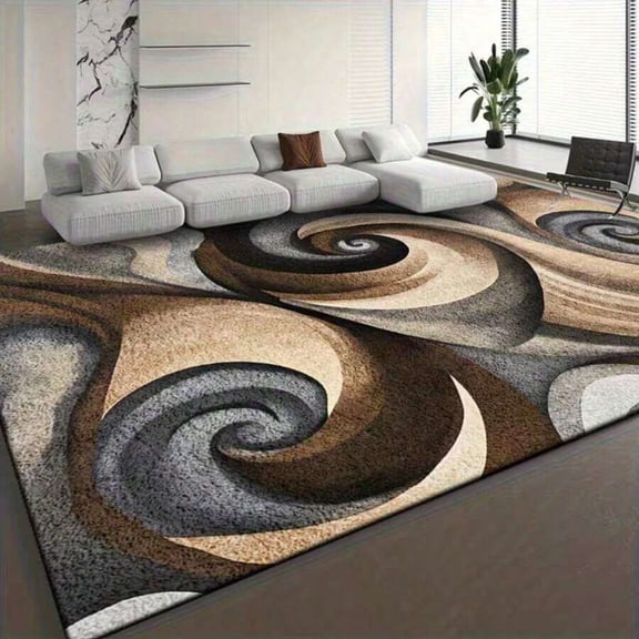 Abstract Spiral Design Washable Rugs Area Rugs For Living Room Doormat Bathmat Room Decoration Rugs For Bedroom Large Carpets Ultra Soft Dining Room Rug Low Pile Rug