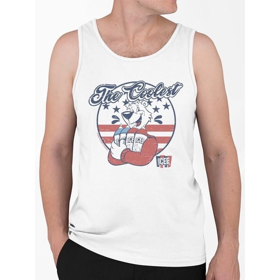 Patriotic Retro Bear ICEE Slush Graphic Men's Tank Top