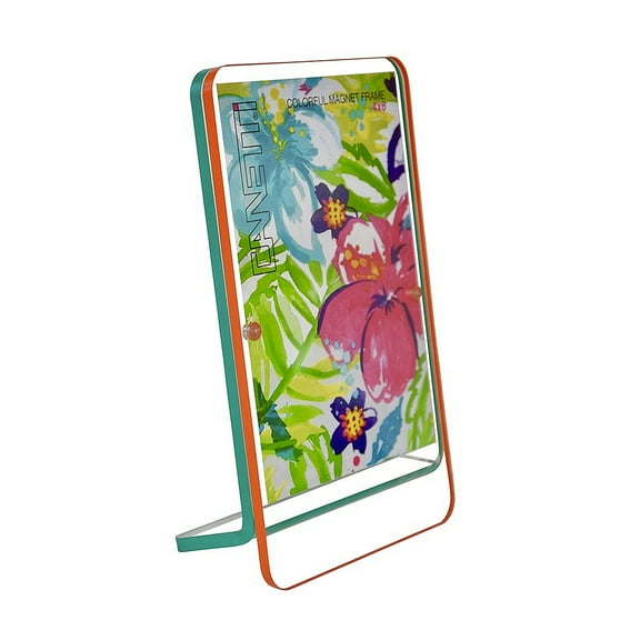 Colorful RECLINE MAGNET 4x6 FRAME Orange Green by Canetti - 4x6