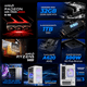 thumbnail image 3 of Xtreme PC Gaming AMD Radeon RX 7600 Ryzen 5 8400F 32GB DDR5 SSD 1TB Monitor Curvo 27 165Hz WIFI Air Max White, 3 of 5