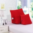 thumbnail image 6 of Large Filled Triangular Sofa Bed Back Cushion Positioning Support Backrest Pillows Reading Pillows with Removable Cover Red California King, 6 of 6
