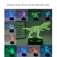 thumbnail image 2 of YSITIAN Dinosaur Series Night Light 16 Colors 3D LED Illusion Lamp Remote Control Toys Children's Home Decoration Light -- Dinosaur C（Black Seat） YT-14247, 2 of 5