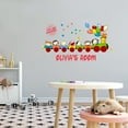 thumbnail image 2 of Personalized Name Girly Wall Decal Happy Kids Sitting on a Colorful Train Custom Name Bedroom Wall Decal for boys and girls Train You are Amazing Themed Kids Room Décor - Size: 30 In x 15 In, 2 of 5
