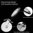 thumbnail image 3 of Stainless Steel Pizza Roller, Professional And Safe Pizza Wheel, Handy Pizza Cutter With Finger Protection, With Non-slip Ergonomic Handle - RIpj, 3 of 5