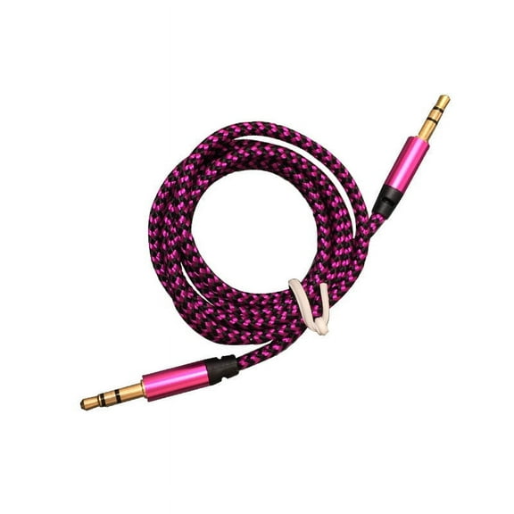3ft Nylon Aux Cord Color: Rose
