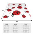 thumbnail image 3 of Fotbe Fly Flying Ladybug Manta de Franela Acolchonada con Estampado, Súper Suave y Esponjosa, Extra Grande para Sofá, Cama, Uso Todo el Año-60"x50", 3 of 7