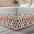 thumbnail image 1 of Autumn Bed Skirt, Colors Leaves Fall Season on Plain Background, Elastic Bedskirt Dust Ruffle Wrap Around for Bedding Decor, 4 Sizes, Multicolor, by Ambesonne, 1 of 2