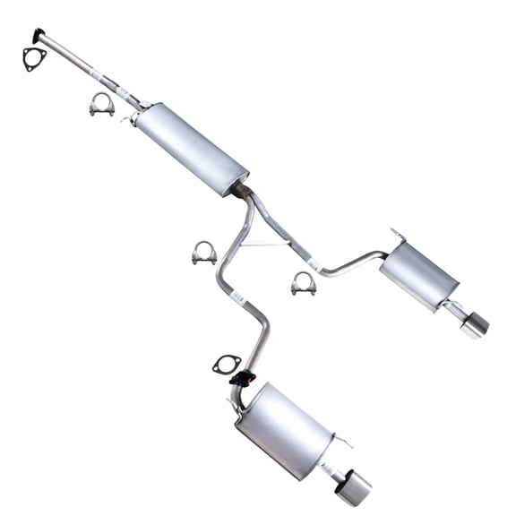 Stainless Steel Center Muffler, Y-pipe and Pair of Mufflers Exhaust System Kit Fits 2004-2006 Acura MDX 3.5L