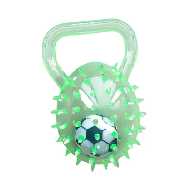 Pelota de entrenamiento para perros con púas, juego de lanzamiento, pelota de goma interactiva masticable Lessing Verde