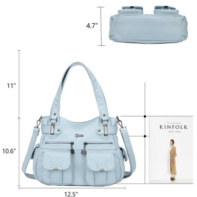 KL928 Women's Leather Shoulder Work Handbag with Multi KL928 Women's Leather Shoulder Work Handbag with Multi