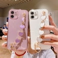 thumbnail image 2 of Plating Case Moto G62 G9 G8 Power E7 E6S Love Chain Funda De Silicona Suave Con Cadena Whit Para Teléfono, 2 of 4