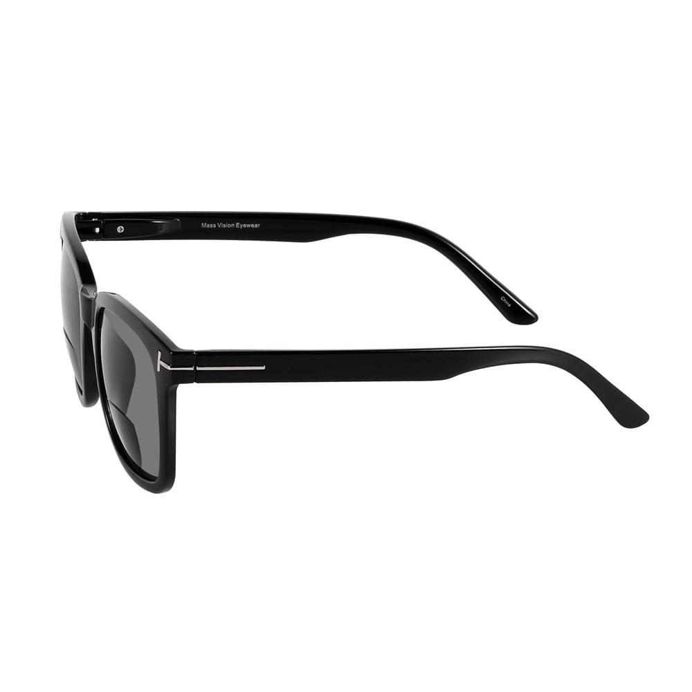 "The Jet Setter" 2 Pair of Women's Fashion Bifocal Reading Sunglasses - Black/Black - 1.50