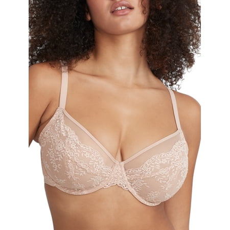 Reveal Womens Low-Key Lace Unlined Demi Bra Style-B30385