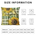 thumbnail image 5 of Spring Summer Sunflower Decorative Throw Pillow Cover Set of Floral Flower Buffalo Plaid Check Farmhouse Outdoor Home Decor, Bird Fall Autumn Seasonal Couch Cushion Case, 5 of 5