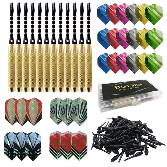 Soft Professional Soft Tip Darts Set with 12 Barrels 30 and 100 Soft Heads Gift for Lovers