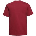 thumbnail image 3 of Russell Europe - Camiseta básica/clásica de manga corta para hombre - 100% algodón de primera  (Rojo), 3 of 5