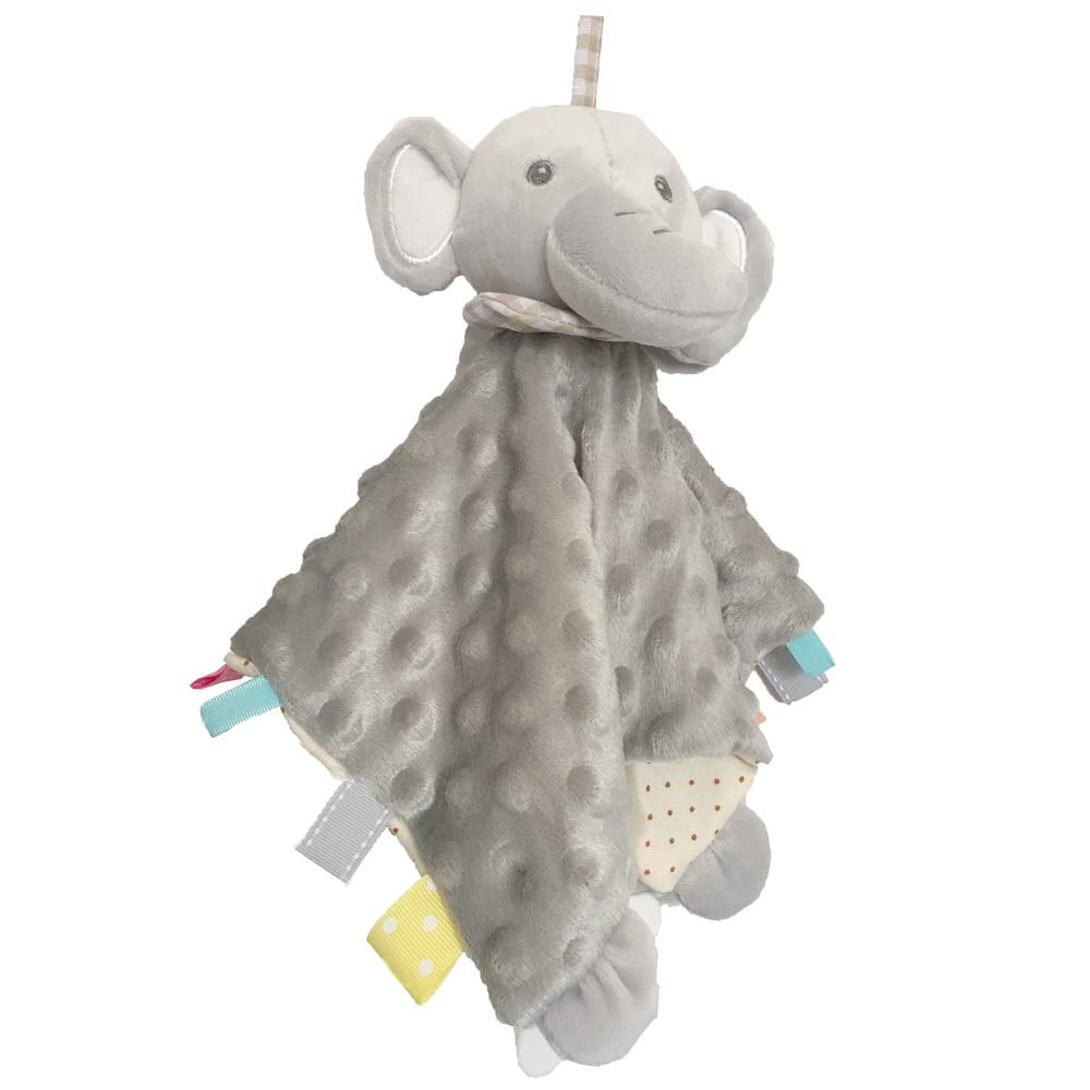 Elephant 1 pc Plush Infant Security Blanket with Adorable Animal Comfort Blanket Baby Accessories 