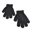 thumbnail image 1 of Guantes para niños Tejido artesanal Cubierta de dedos Accesorio de ropa Cubiertas de manos para niños pequeños Guante de punto para mantener el calor para exteriores Negro 1 par Inevent AP008792-01B, 1 of 6