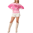 thumbnail image 3 of Women Christmas Knit Sweater Long Sleeve Crewneck Sequins Letter Striped Xmas Holiday Pullover Tops, 3 of 7