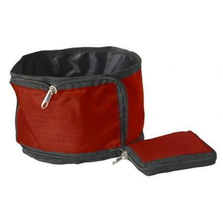 UPC: 0858342480307 | Pet Life ® Wallet Folding Waterproof Zippered Folding Pet Travel Cat and Dog Bowl