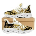 thumbnail image 1 of Zapatos de diseño floral de lujo dorados para mujer, zapatillas de plataforma multicolor, transpirables, suaves, informales, talla 36-48, 1 of 6
